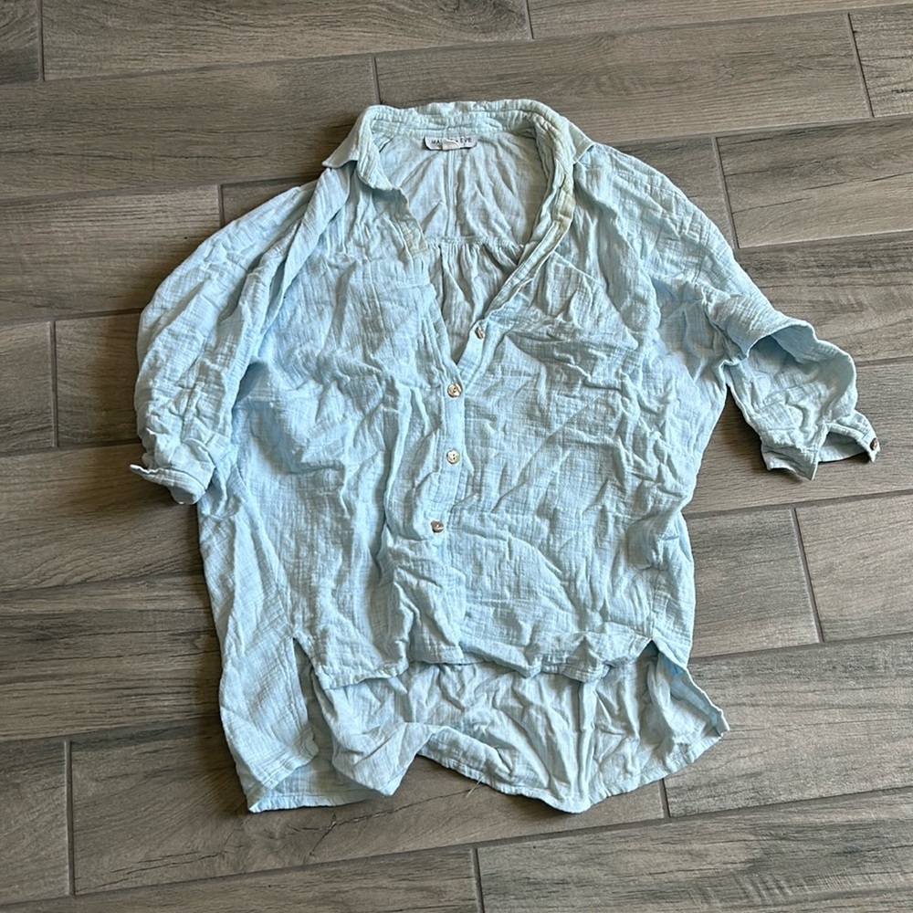 Maurie + Eve blue top